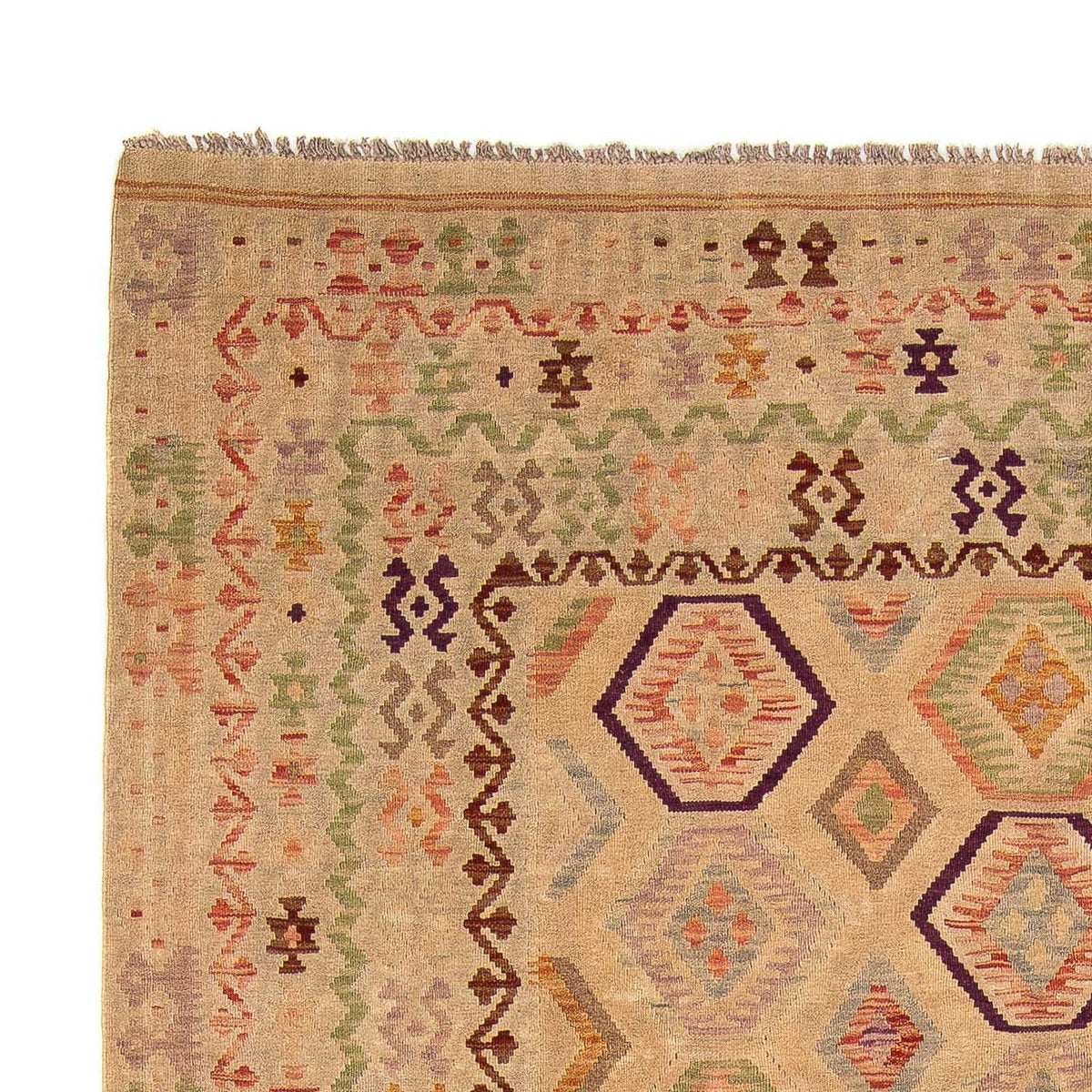 Tappeto Kelim - Splash - 290 x 200 cm - marrone chiaro