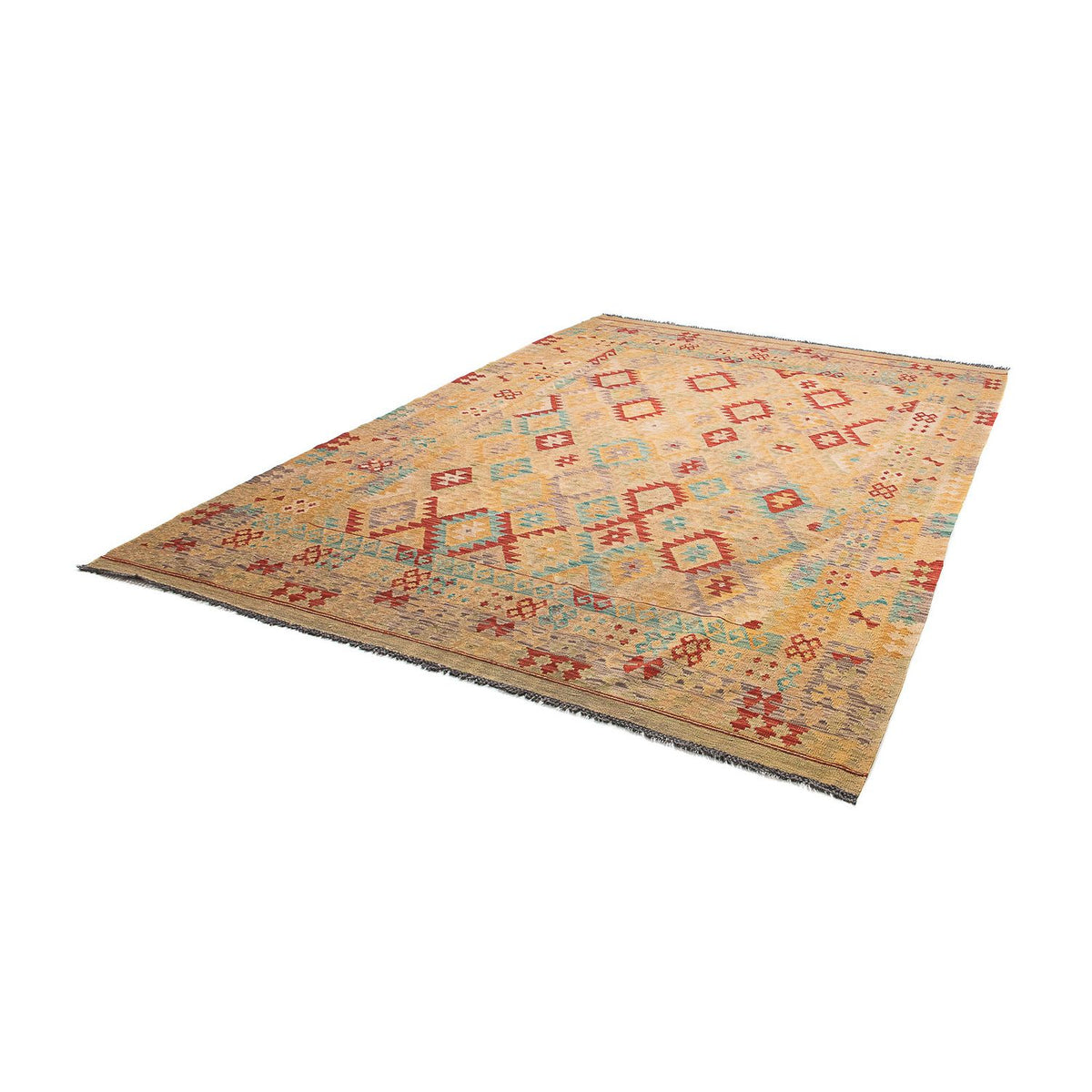 Tappeto Kelim - Splash - 304 x 207 cm - marrone