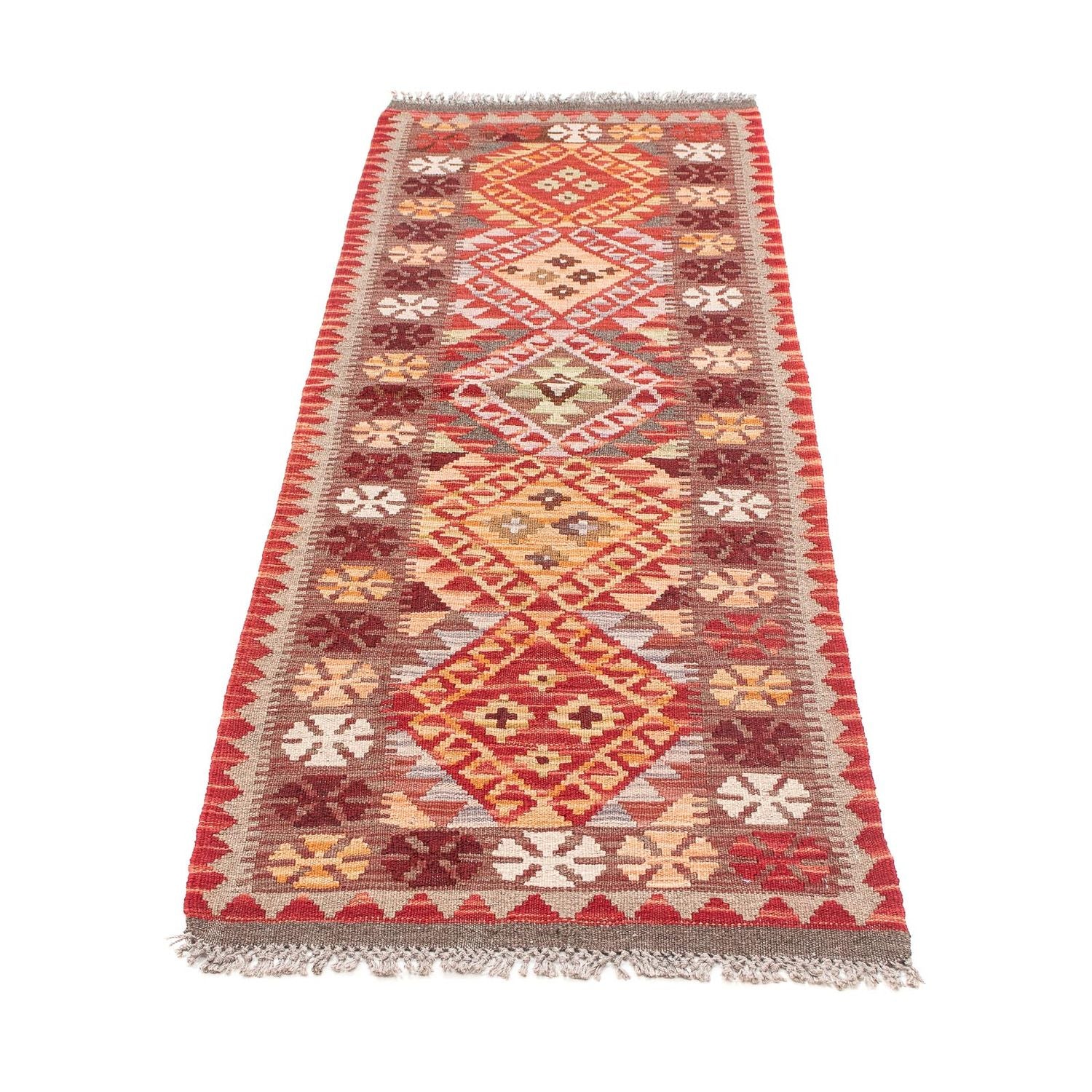 Tappeto corsia Tappeto Kelim - Splash - 183 x 58 cm - rosso