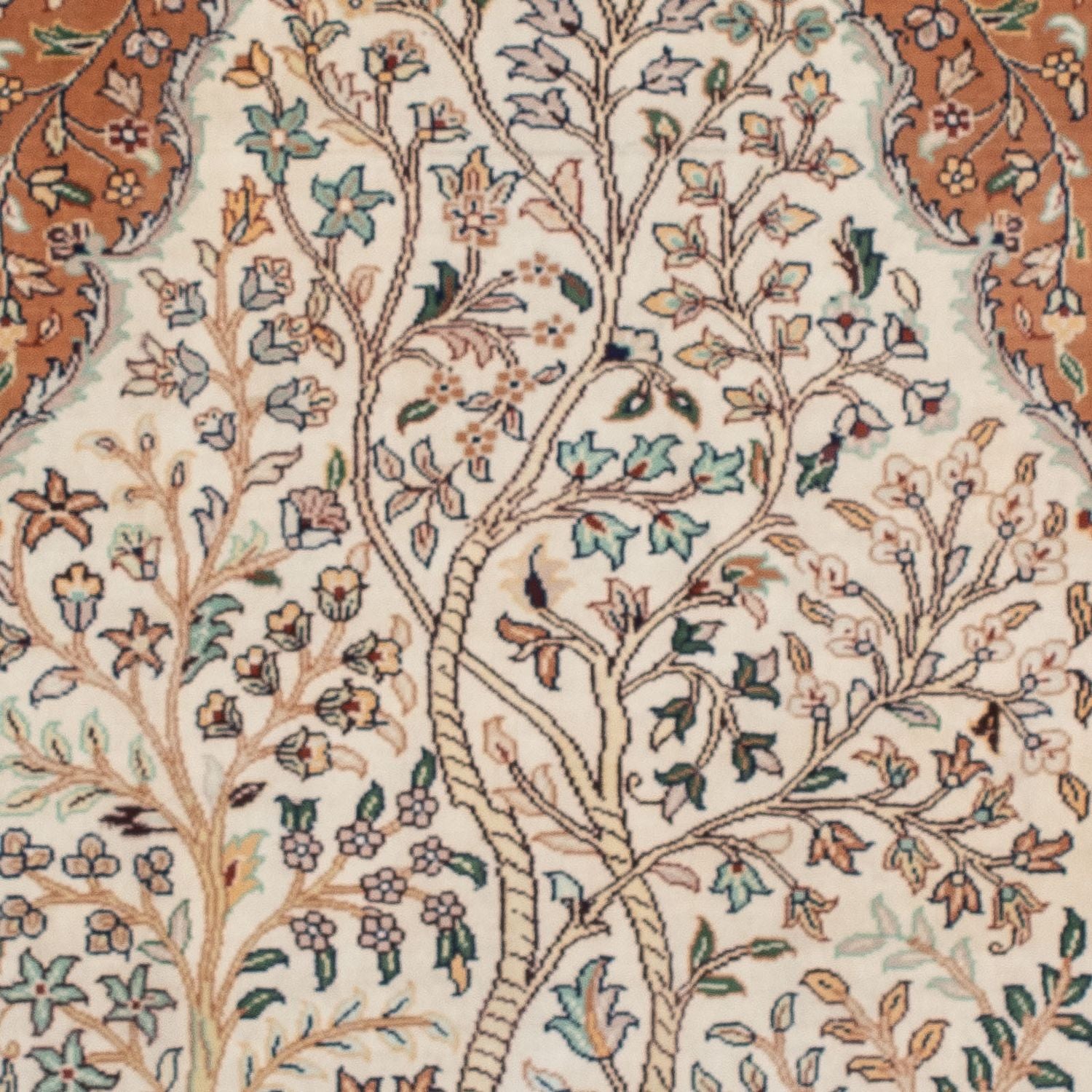 Tappeto di seta - Seta del Kashmir - 124 x 76 cm - beige