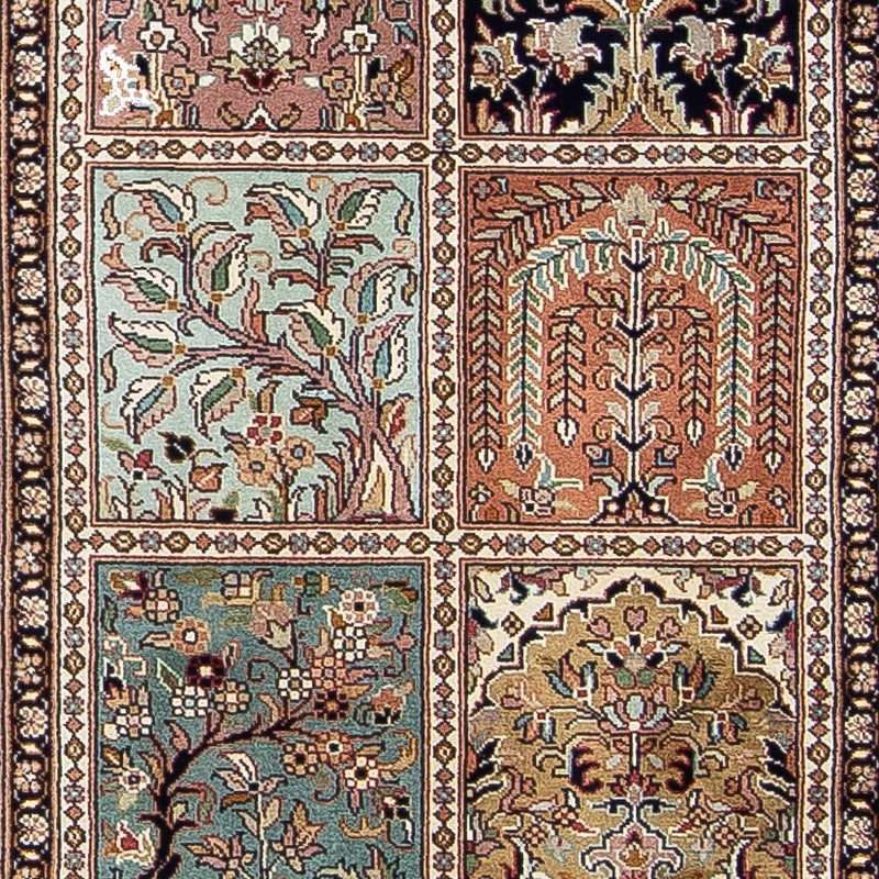Tappeto corsia Tappeto di seta - Seta del Kashmir - 302 x 74 cm - multicolore
