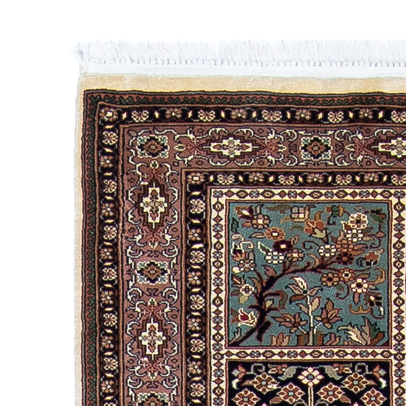 Tappeto corsia Tappeto di seta - Seta del Kashmir - 302 x 74 cm - multicolore