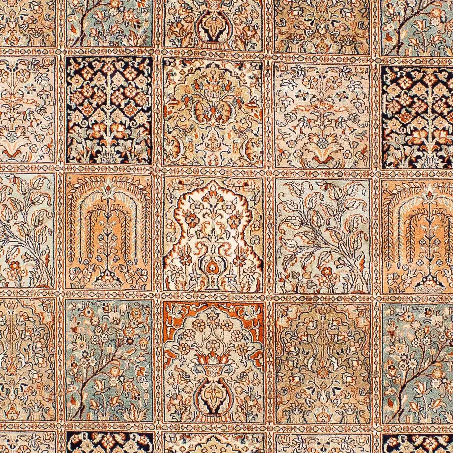 Tappeto di seta - Seta del Kashmir - 221 x 158 cm - multicolore