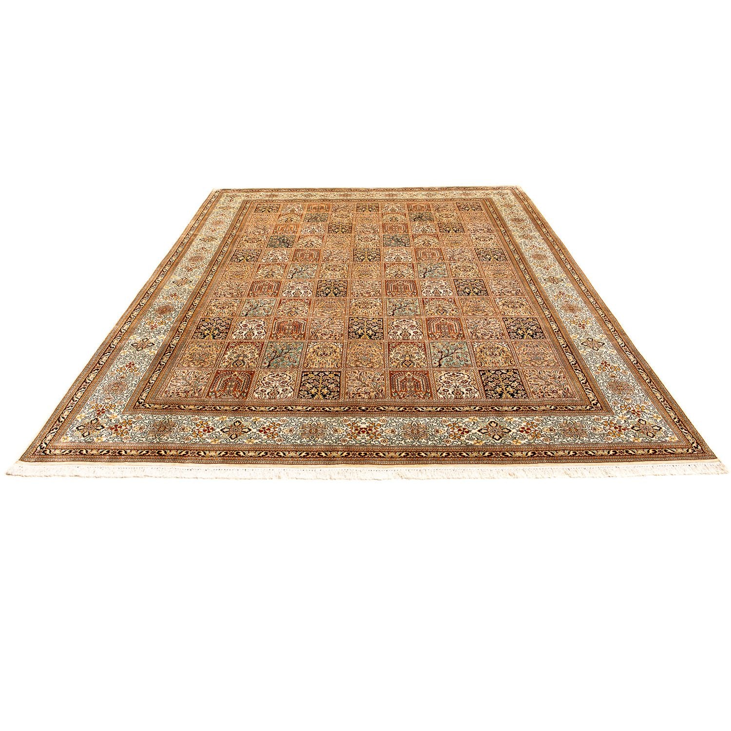 Tappeto di seta - Seta del Kashmir - 325 x 249 cm - marrone