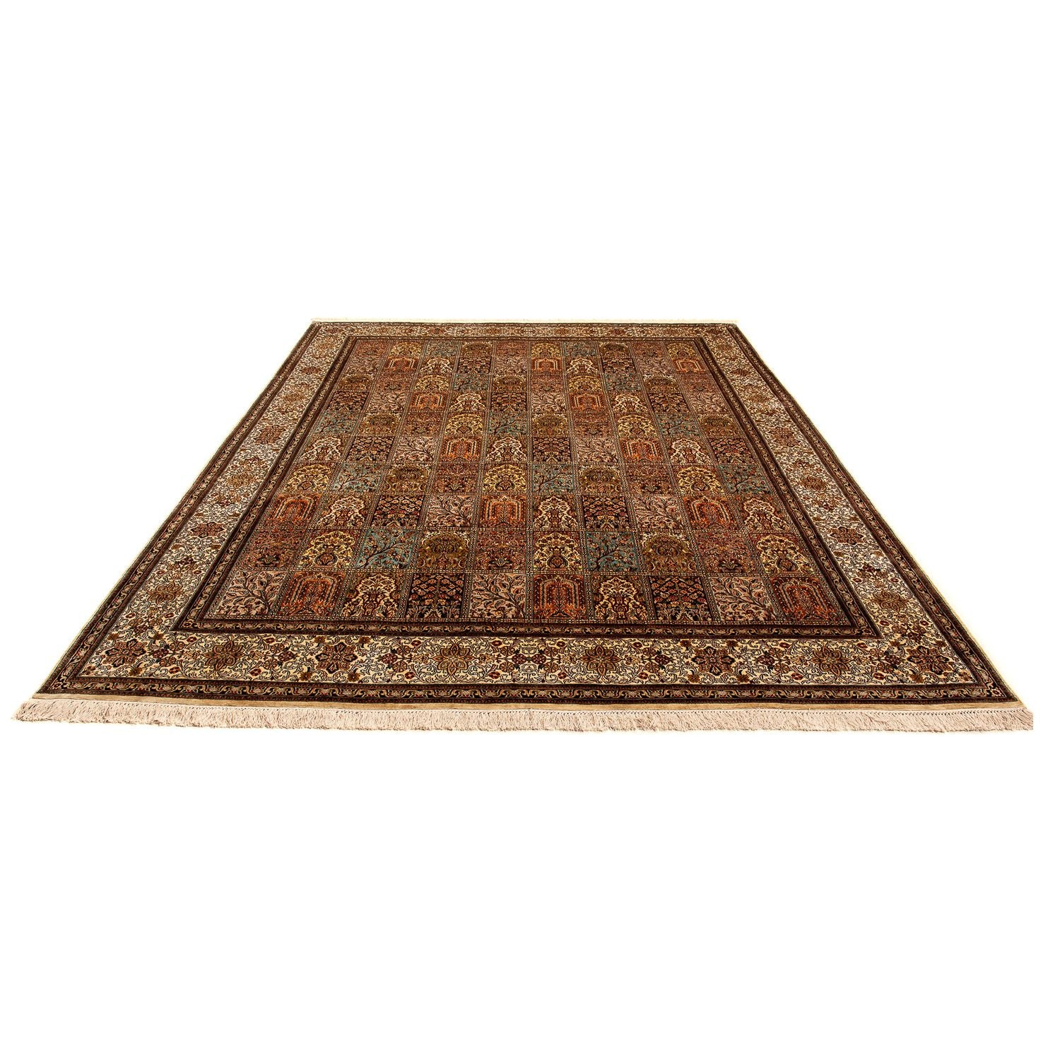 Tappeto di seta - Seta del Kashmir - 332 x 248 cm - marrone