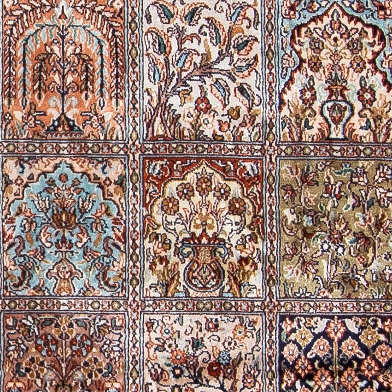 Tappeto corsia Tappeto di seta - Seta del Kashmir - 227 x 79 cm - multicolore