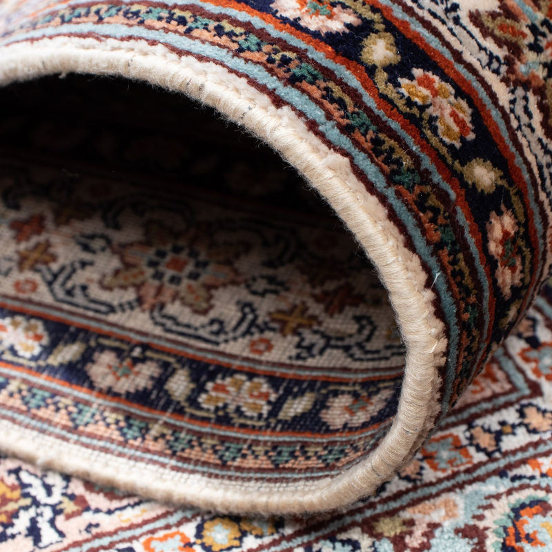 Tappeto corsia Tappeto di seta - Seta del Kashmir - 227 x 79 cm - multicolore