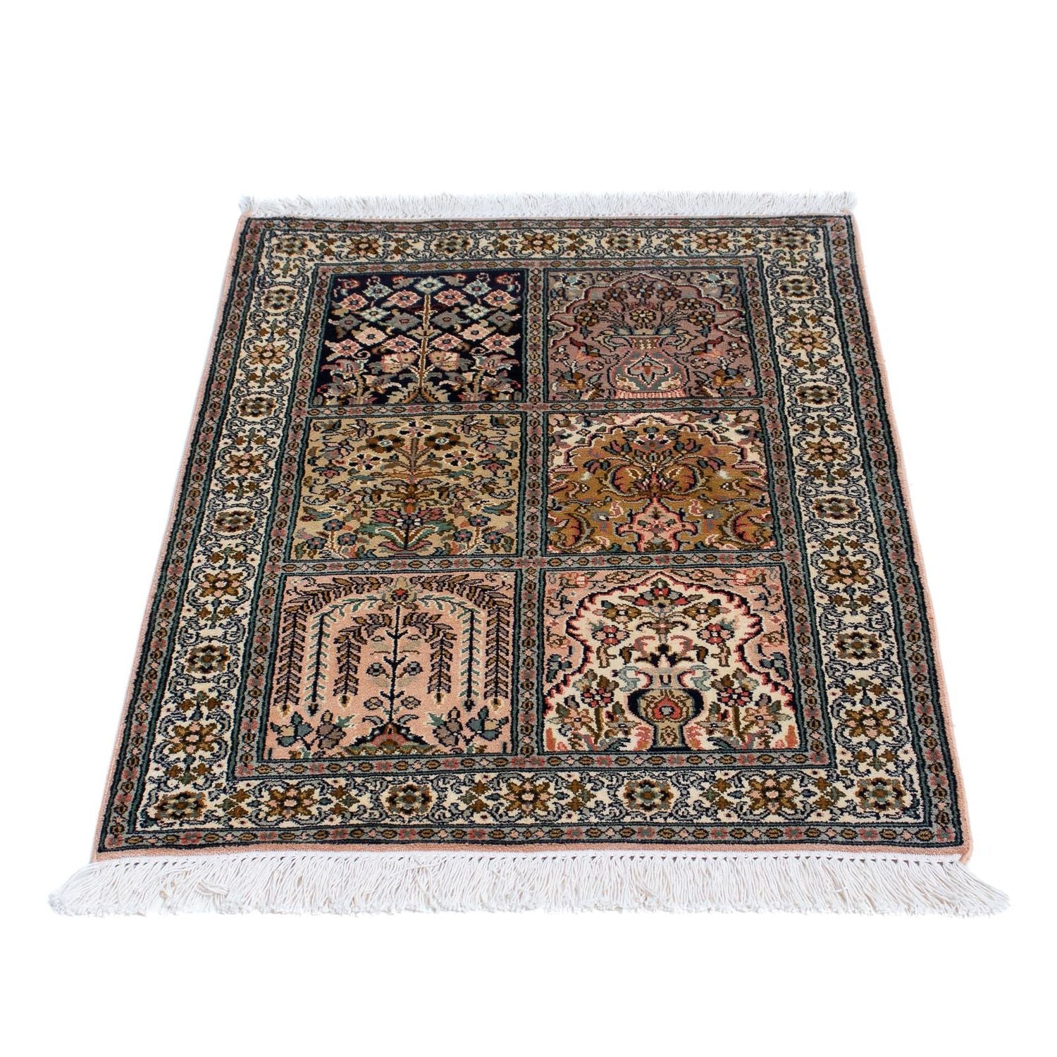 Tappeto di seta - Seta del Kashmir - 95 x 64 cm - multicolore