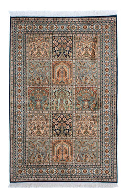Tappeto di seta - Seta del Kashmir - 150 x 92 cm - multicolore