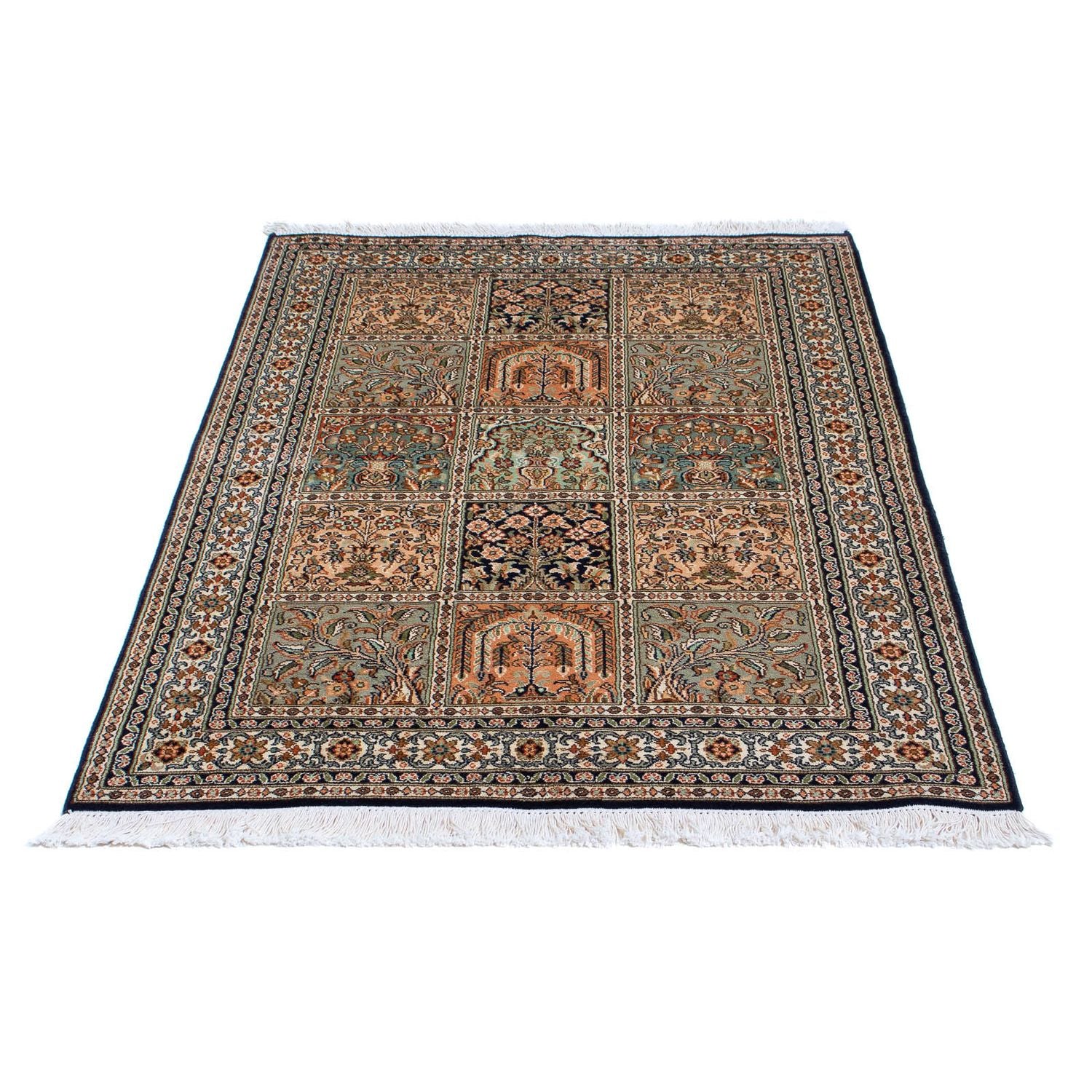 Tappeto di seta - Seta del Kashmir - 150 x 92 cm - multicolore
