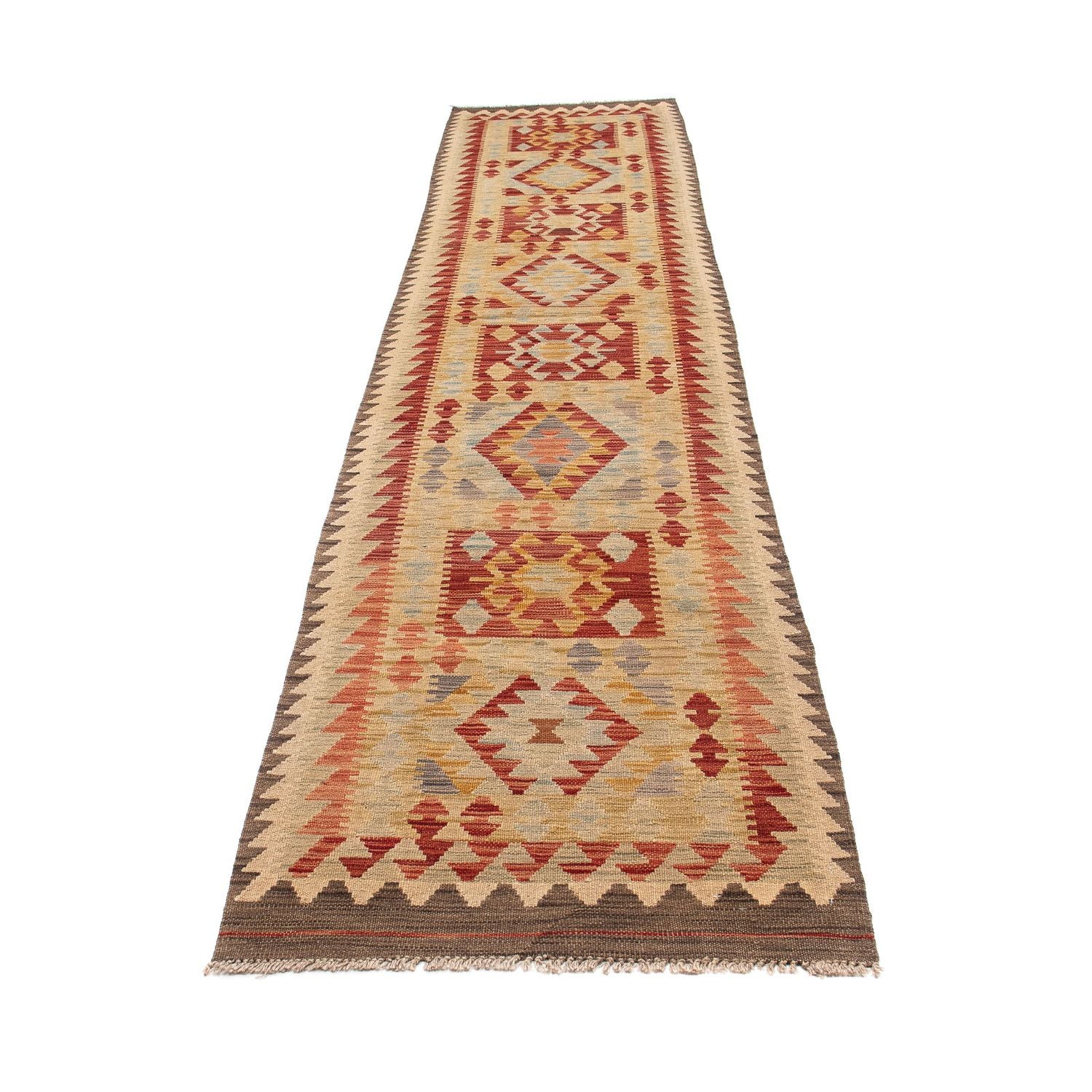 Tappeto corsia Tappeto Kelim - Splash - 389 x 77 cm - multicolore