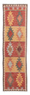 Tappeto corsia Tappeto Kelim - Splash - 296 x 74 cm - multicolore