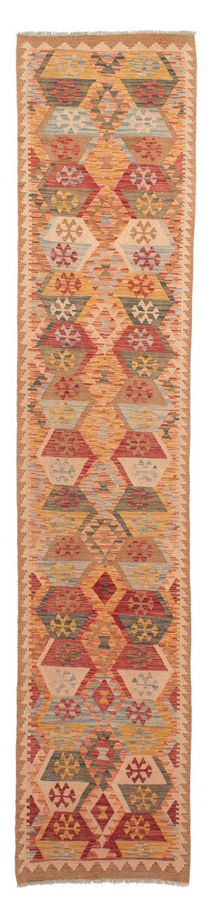 Tappeto corsia Tappeto Kelim - Splash - 390 x 76 cm - rosso chiaro