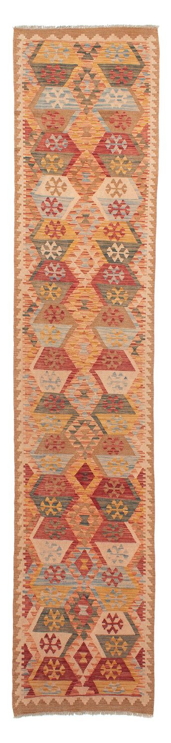 Tappeto corsia Tappeto Kelim - Splash - 390 x 76 cm - rosso chiaro