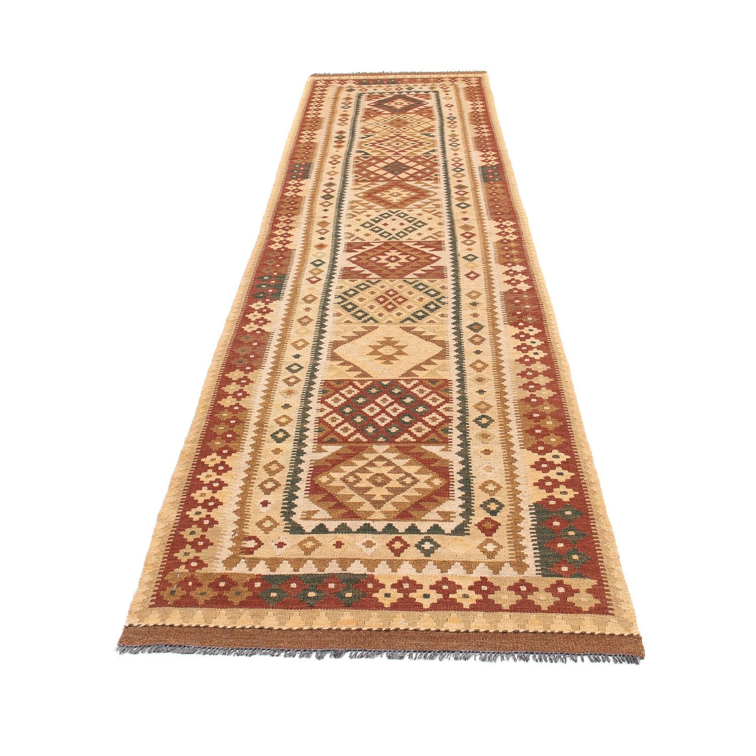Tappeto corsia Tappeto Kelim - Splash - 371 x 88 cm - multicolore