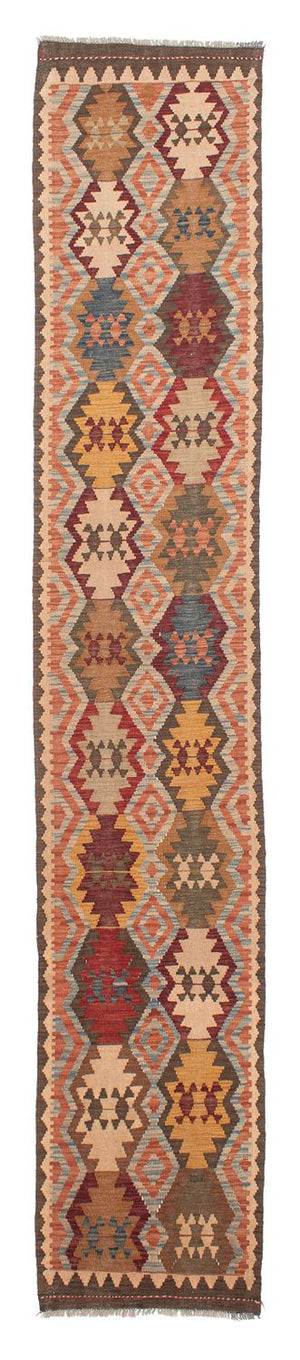Tappeto corsia Tappeto Kelim - Splash - 387 x 70 cm - multicolore