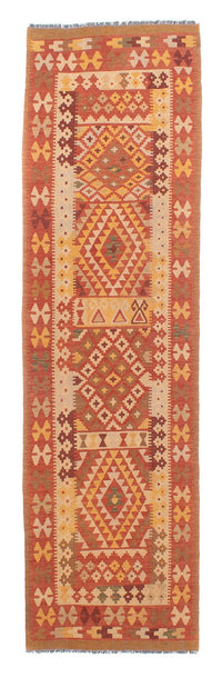 Tappeto corsia Tappeto Kelim - Splash - 323 x 90 cm - rosso chiaro