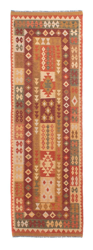 Tappeto corsia Tappeto Kelim - Splash - 309 x 93 cm - rosso chiaro