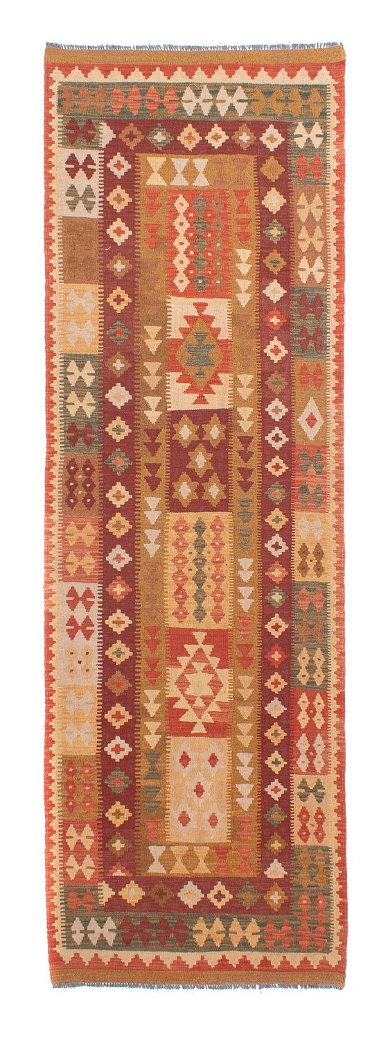 Tappeto corsia Tappeto Kelim - Splash - 309 x 93 cm - rosso chiaro
