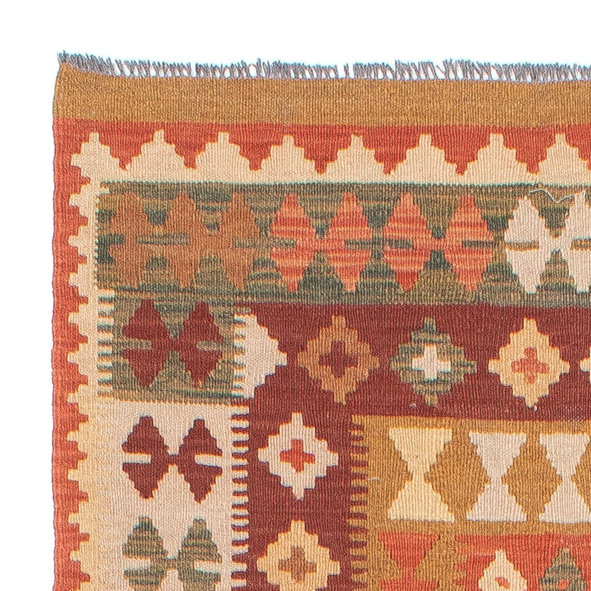 Tappeto corsia Tappeto Kelim - Splash - 309 x 93 cm - rosso chiaro