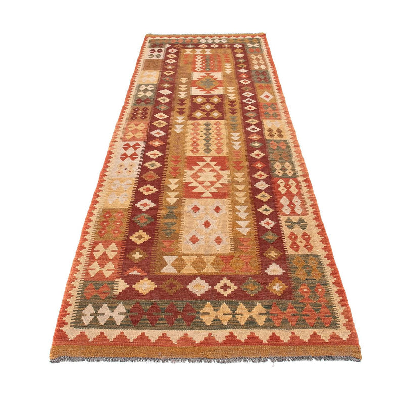 Tappeto corsia Tappeto Kelim - Splash - 309 x 93 cm - rosso chiaro