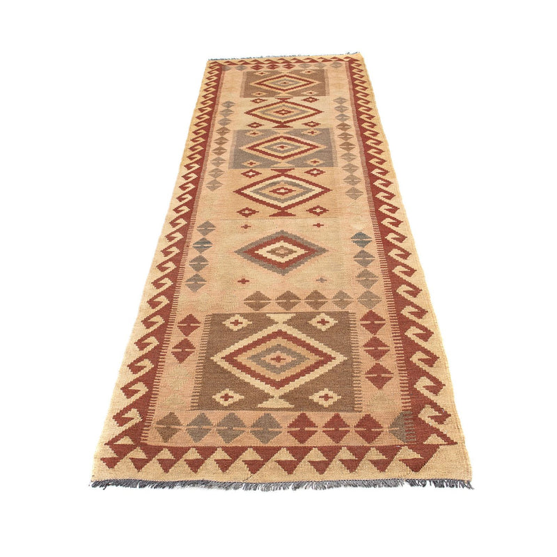 Tappeto corsia Tappeto Kelim - Splash - 301 x 80 cm - marrone chiaro