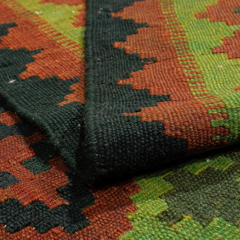 Tappeto Kelim - Orientale - 197 x 148 cm - verde scuro