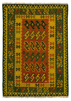 Tappeto Kelim - Orientale - 208 x 150 cm - verde scuro