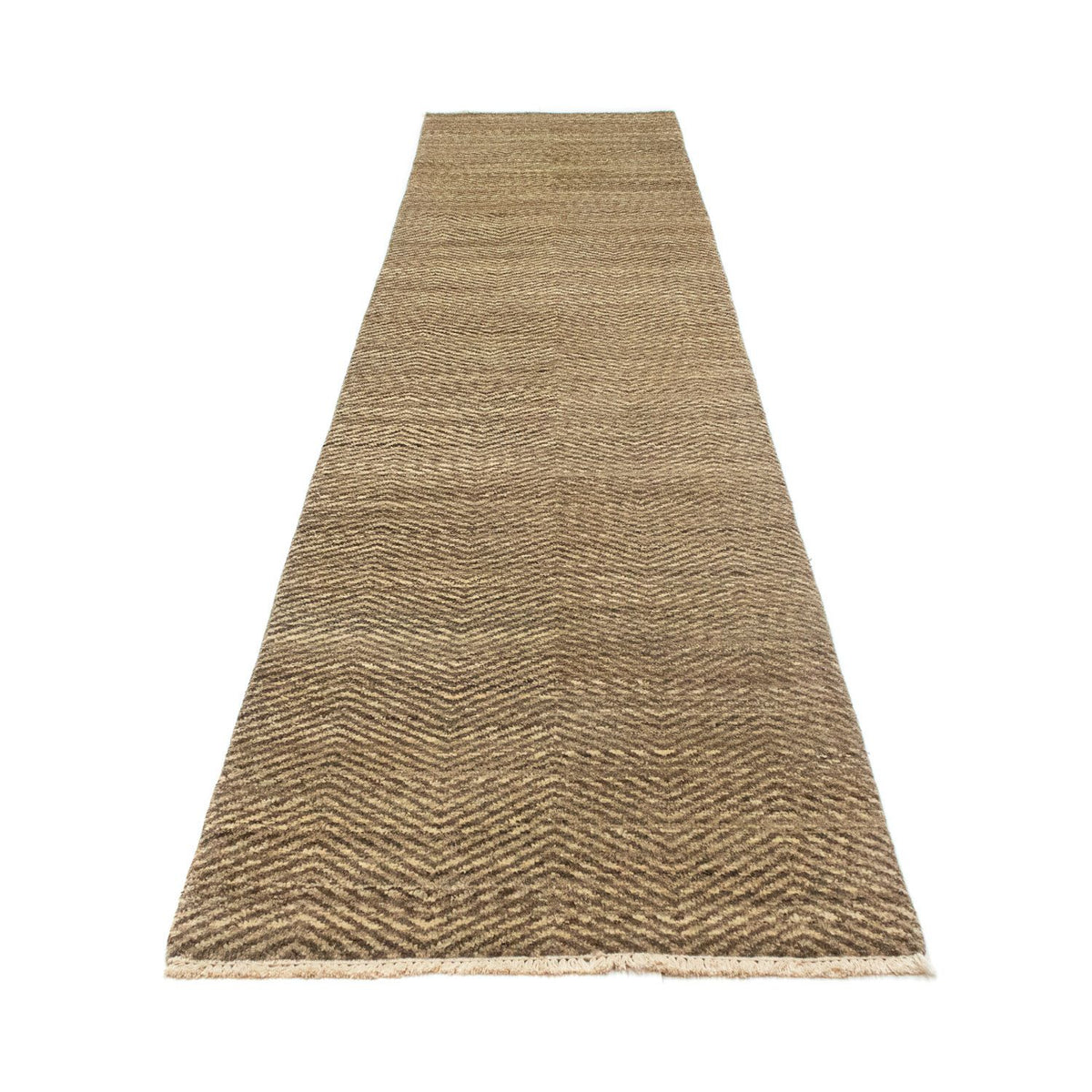 Tappeto corsia Tappeto Gabbeh - Indus - 370 x 77 cm - beige