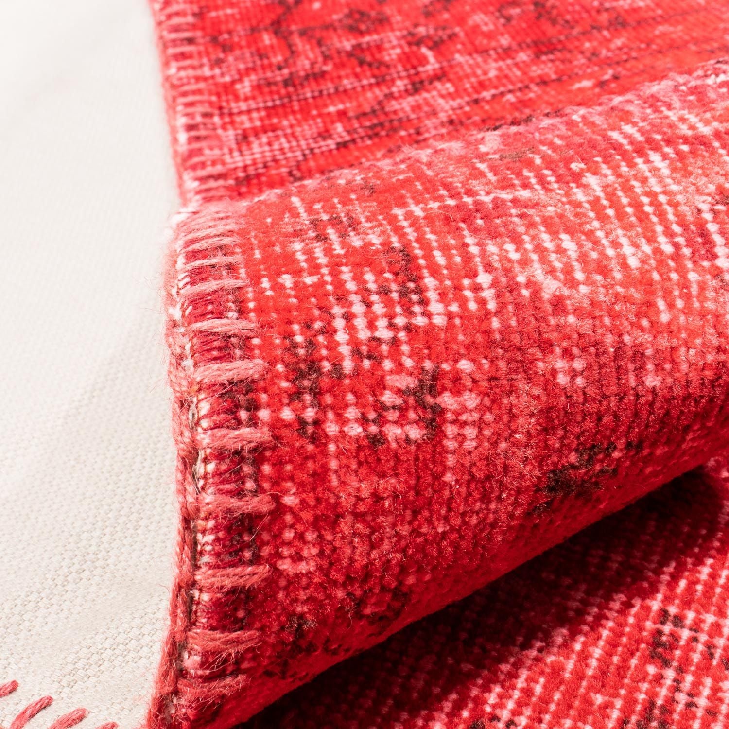 Tappeto Patchwork - 240 x 170 cm - rosso scuro