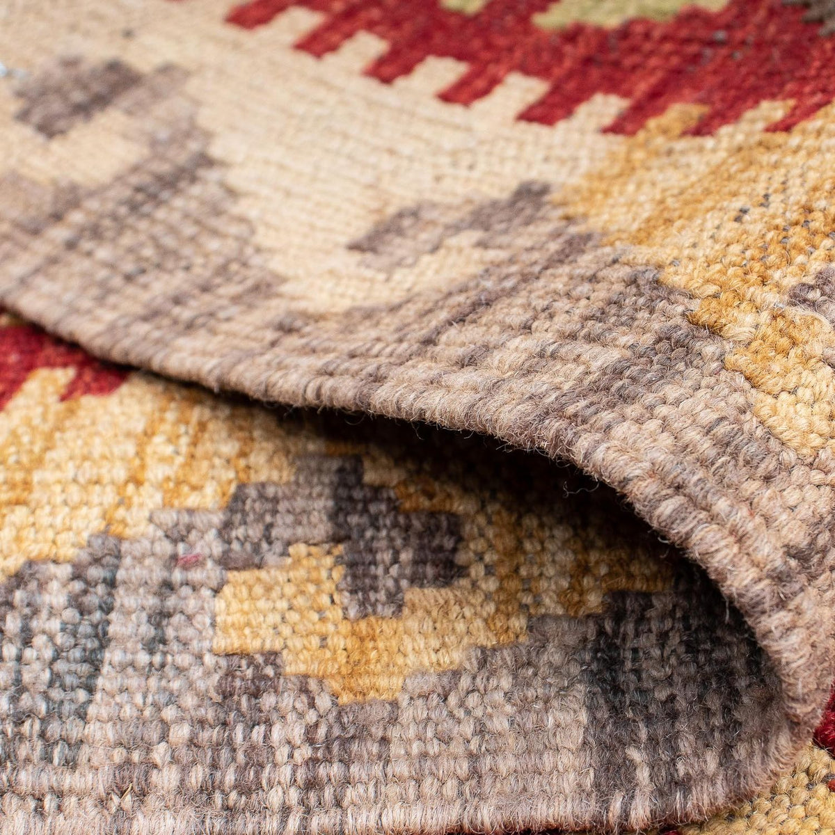 Tappeto corsia Tappeto Kelim - Splash - 199 x 65 cm - rosso