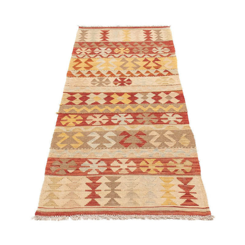 Tappeto corsia Tappeto Kelim - Splash - 204 x 67 cm - rosso