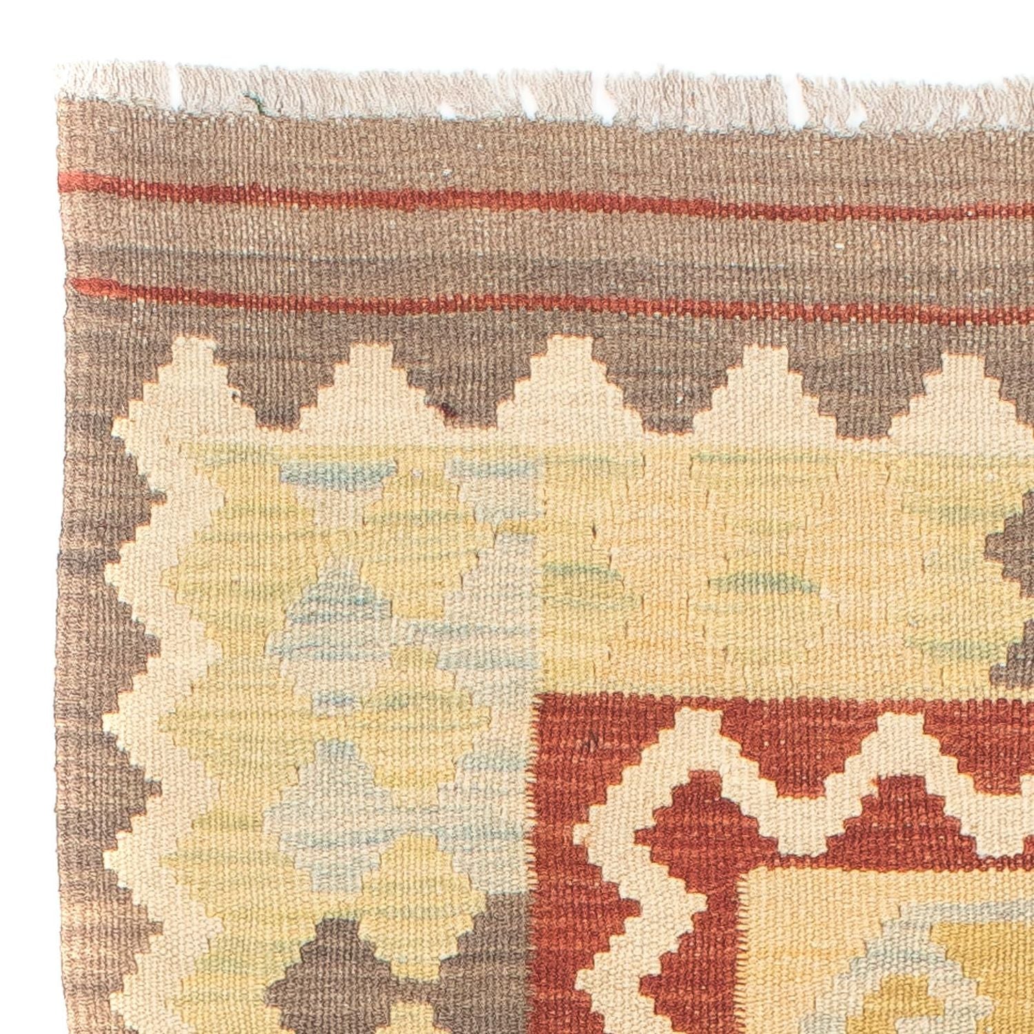 Tappeto corsia Tappeto Kelim - Splash - 193 x 63 cm - beige