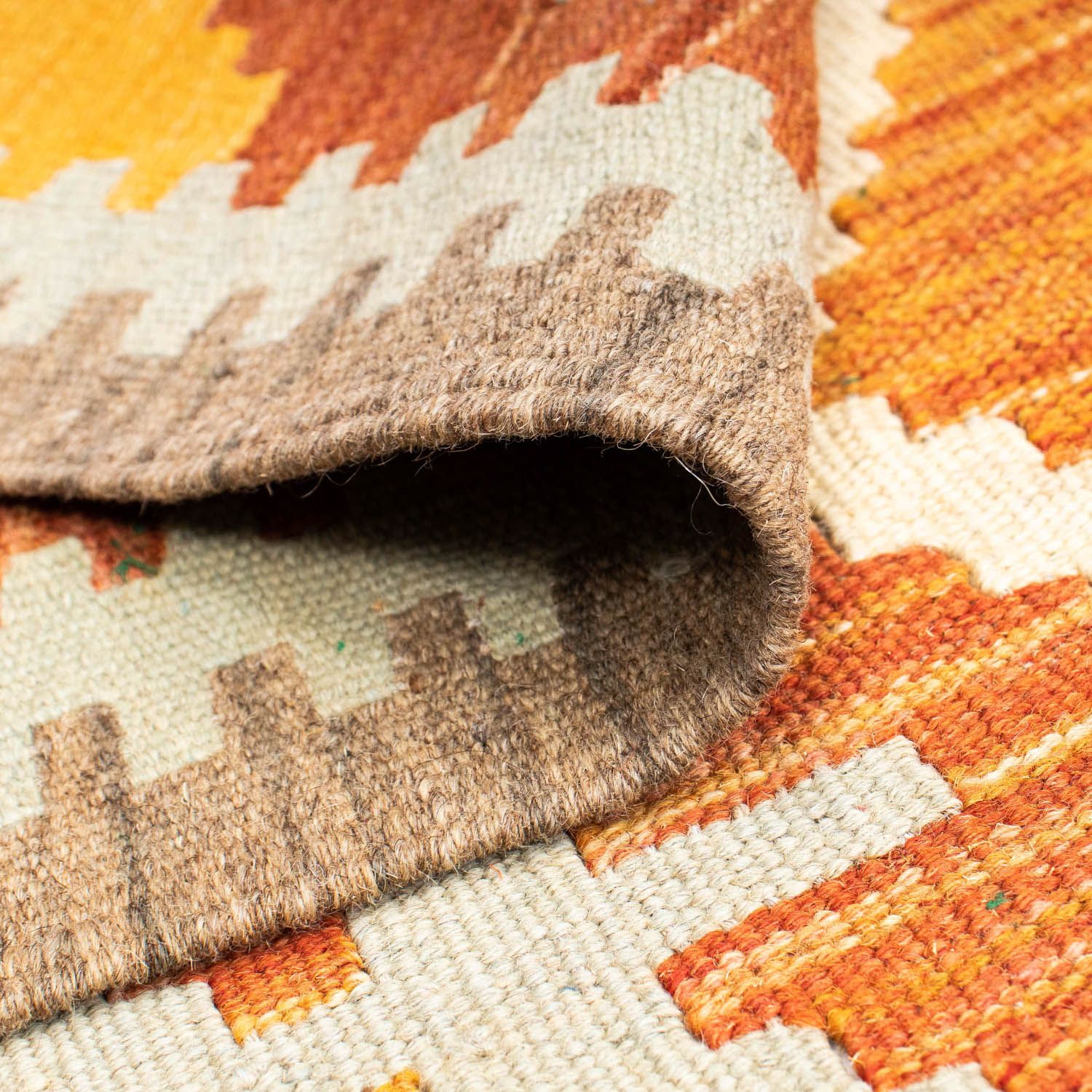 Tappeto corsia Tappeto Kelim - Orientale - 205 x 71 cm - ruggine