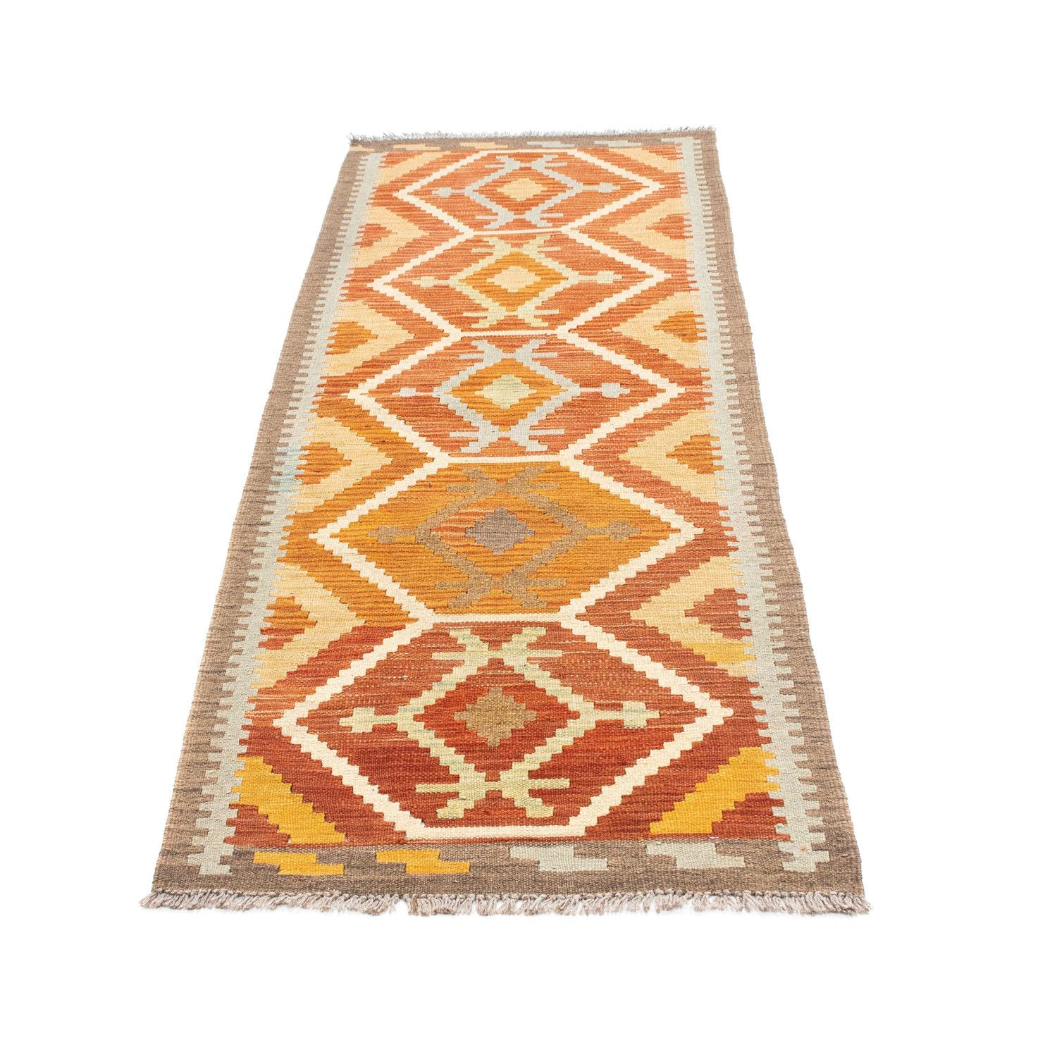 Tappeto corsia Tappeto Kelim - Orientale - 205 x 71 cm - ruggine