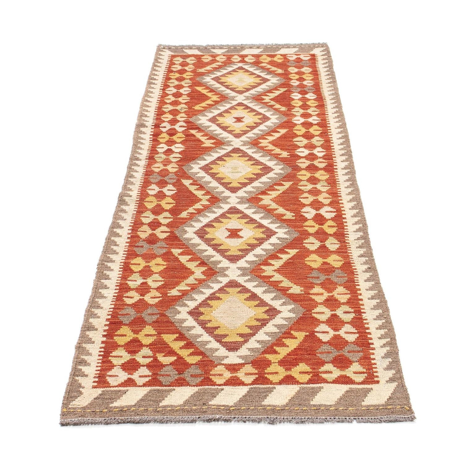 Tappeto corsia Tappeto Kelim - Splash - 200 x 66 cm - rosso