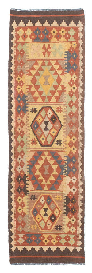 Tappeto corsia Tappeto Kelim - Splash - 204 x 59 cm - multicolore