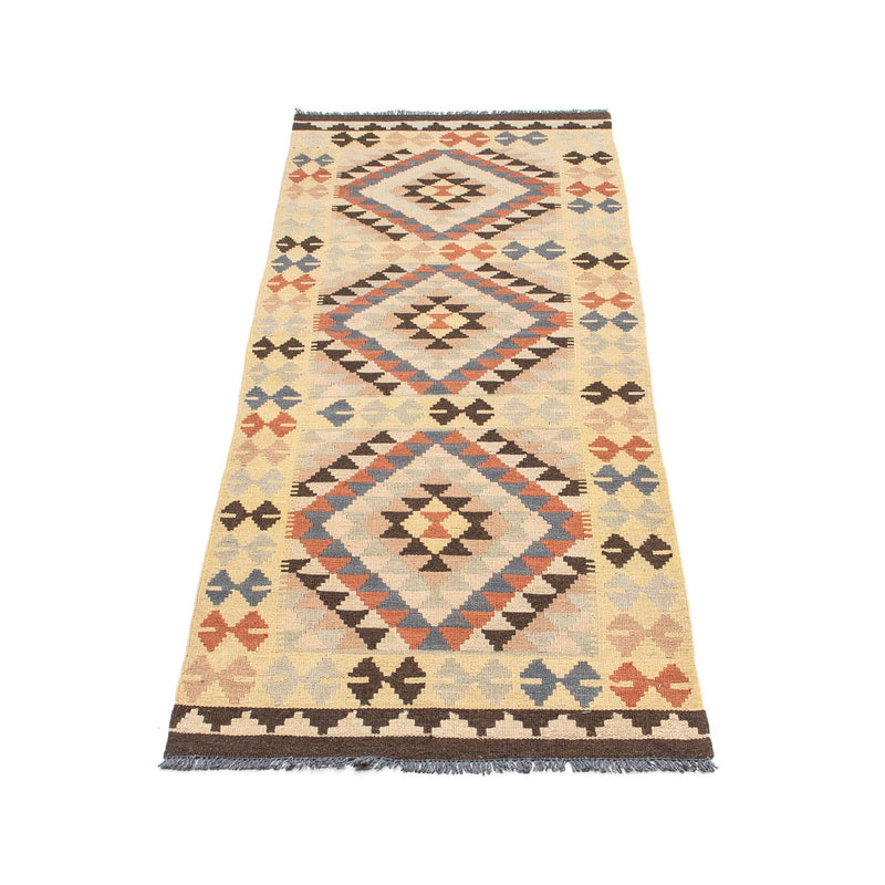 Tappeto corsia Tappeto Kelim - Splash - 198 x 63 cm - beige