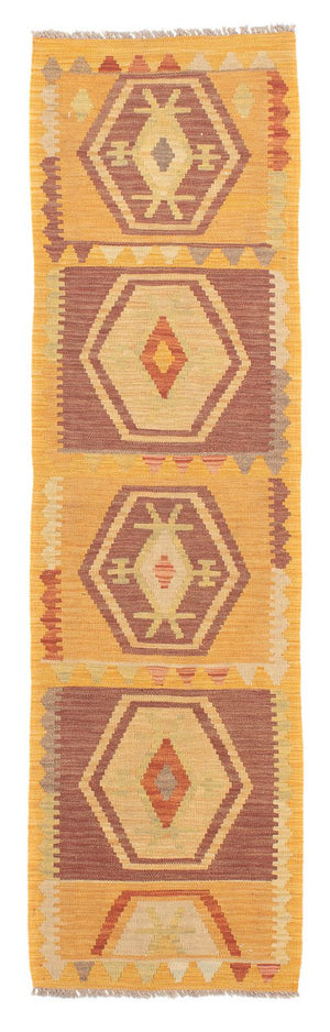 Tappeto corsia Tappeto Kelim - Splash - 191 x 52 cm - oro