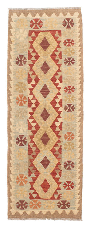 Tappeto corsia Tappeto Kelim - Splash - 191 x 60 cm - marrone chiaro