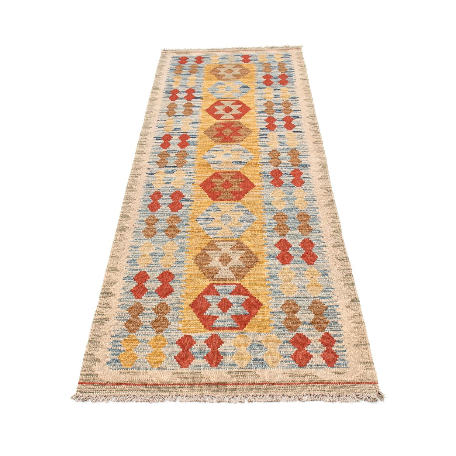Tappeto corsia Tappeto Kelim - Splash - 214 x 65 cm - multicolore