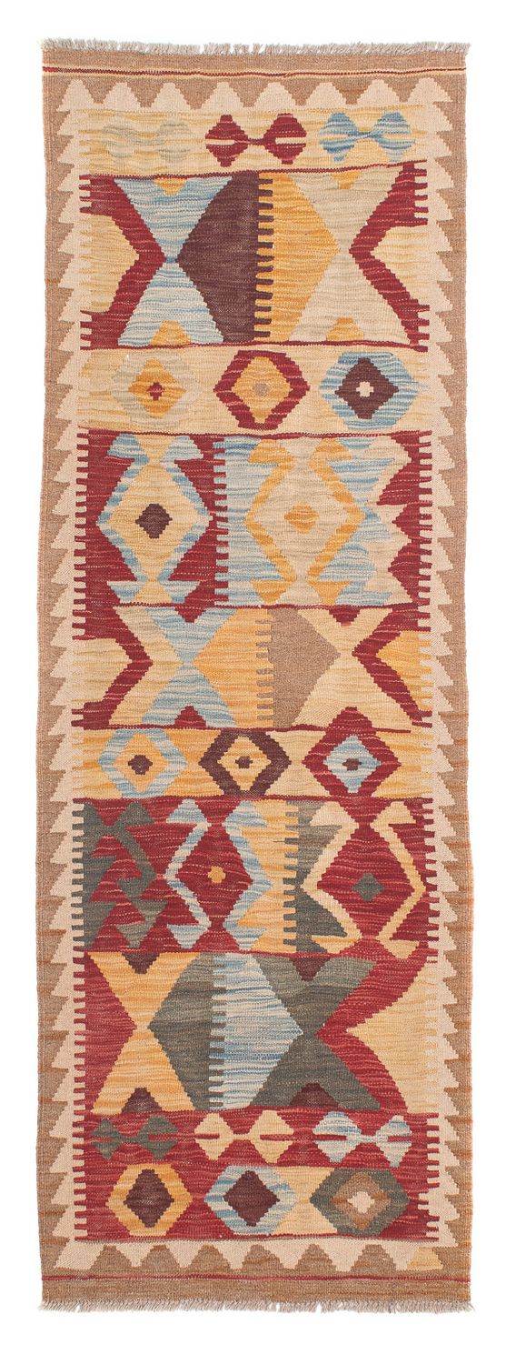 Tappeto corsia Tappeto Kelim - Splash - 203 x 68 cm - marrone chiaro