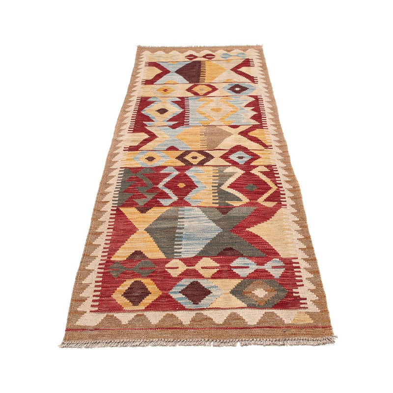 Tappeto corsia Tappeto Kelim - Splash - 203 x 68 cm - marrone chiaro