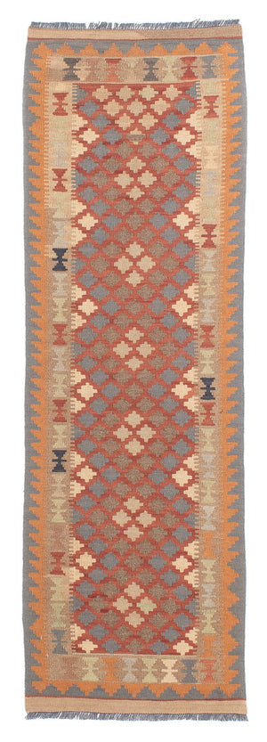 Tappeto corsia Tappeto Kelim - Splash - 199 x 57 cm - multicolore