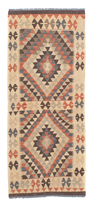Tappeto corsia Tappeto Kelim - Splash - 173 x 70 cm - marrone chiaro