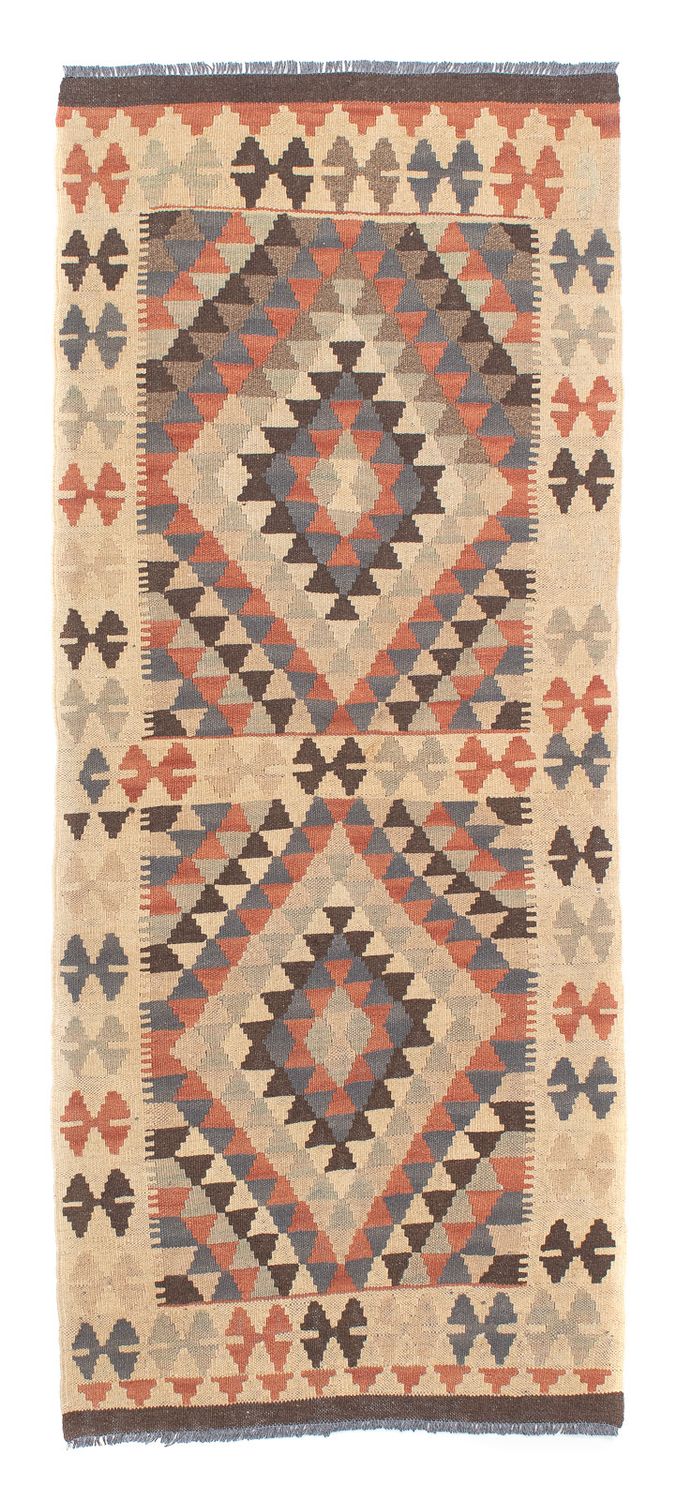 Tappeto corsia Tappeto Kelim - Splash - 173 x 70 cm - marrone chiaro