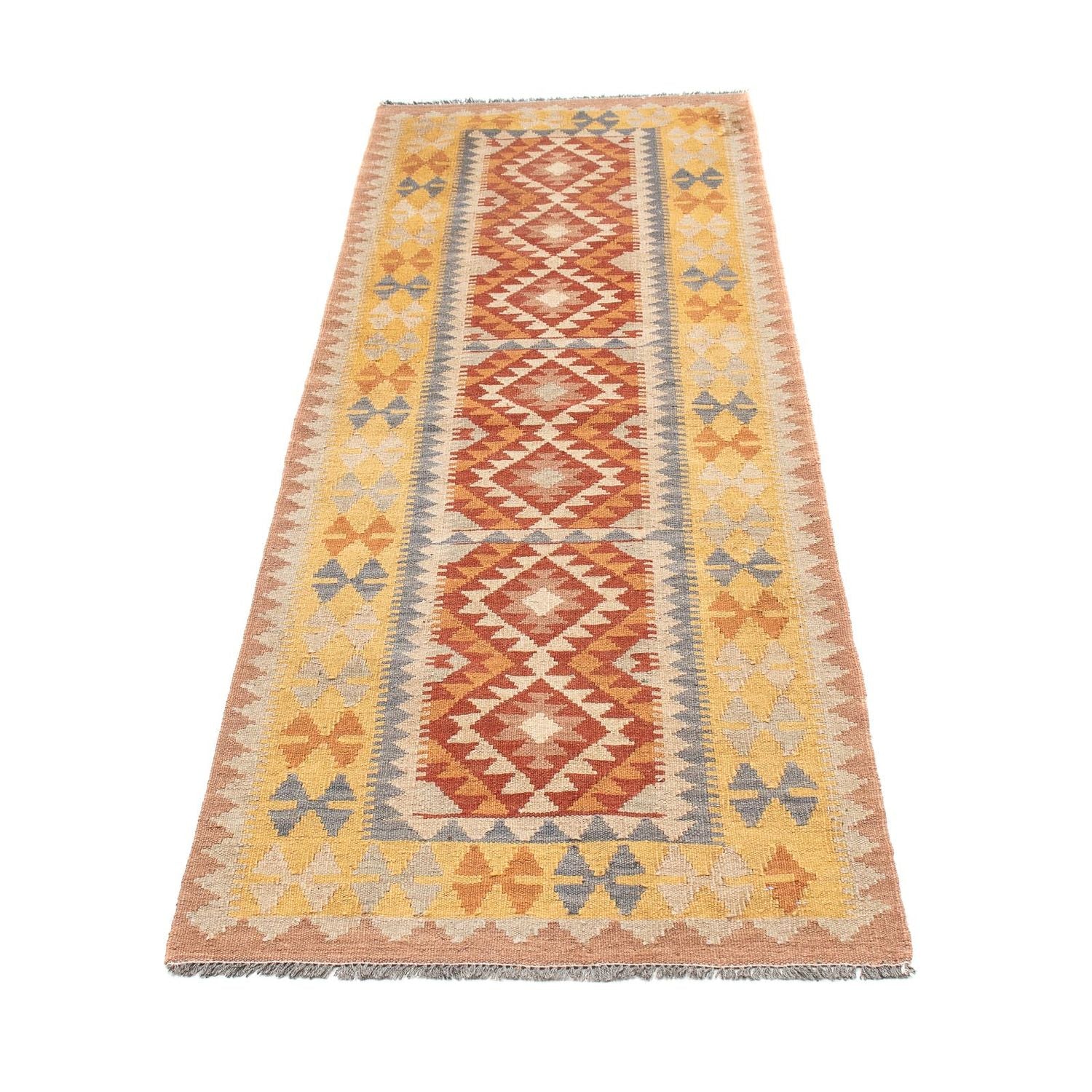 Tappeto corsia Tappeto Kelim - Splash - 197 x 62 cm - multicolore