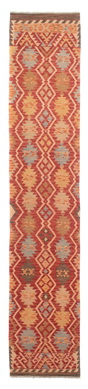 Tappeto corsia Tappeto Kelim - Splash - 384 x 75 cm - rosso