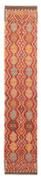 Tappeto corsia Tappeto Kelim - Splash - 384 x 75 cm - rosso