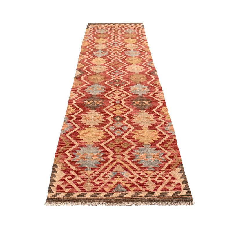 Tappeto corsia Tappeto Kelim - Splash - 384 x 75 cm - rosso